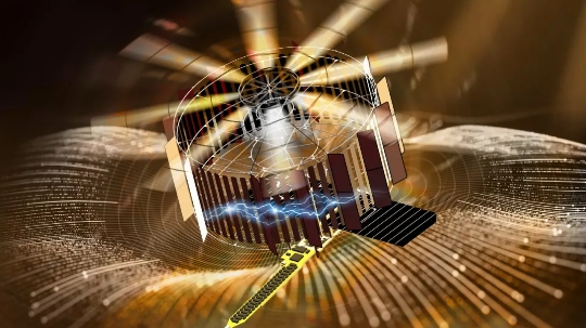 CoulombFly sử dụng pin mặt trời để sản xuất điện, tạo ra trường điện giữa các tấm tích điện trái dấu xếp thành hình tròn. Các điện tích này hoạt động như nam châm đẩy, tạo ra lực làm quay cánh quạt, giúp drone bay lên khỏi mặt đất. (Ảnh: CGTN)