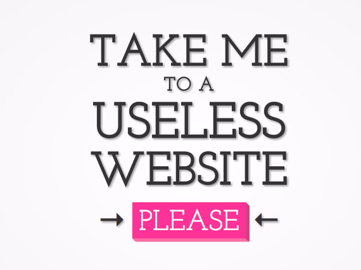 1. TheUselessWeb.com là nơi tập hợp hàng trăm trang web vô tri và kỳ quặc nhất mà bạn có thể tưởng tượng. Chỉ cần nhấp vào nút “Take Me to a Useless Website”, bạn sẽ được dẫn tới một trang web ngẫu nhiên, chẳng hạn như một trang chỉ hiển thị một con mèo nhảy múa hay một trang có chữ “NO” khổng lồ lặp đi lặp lại. (Ảnh:The Verge)