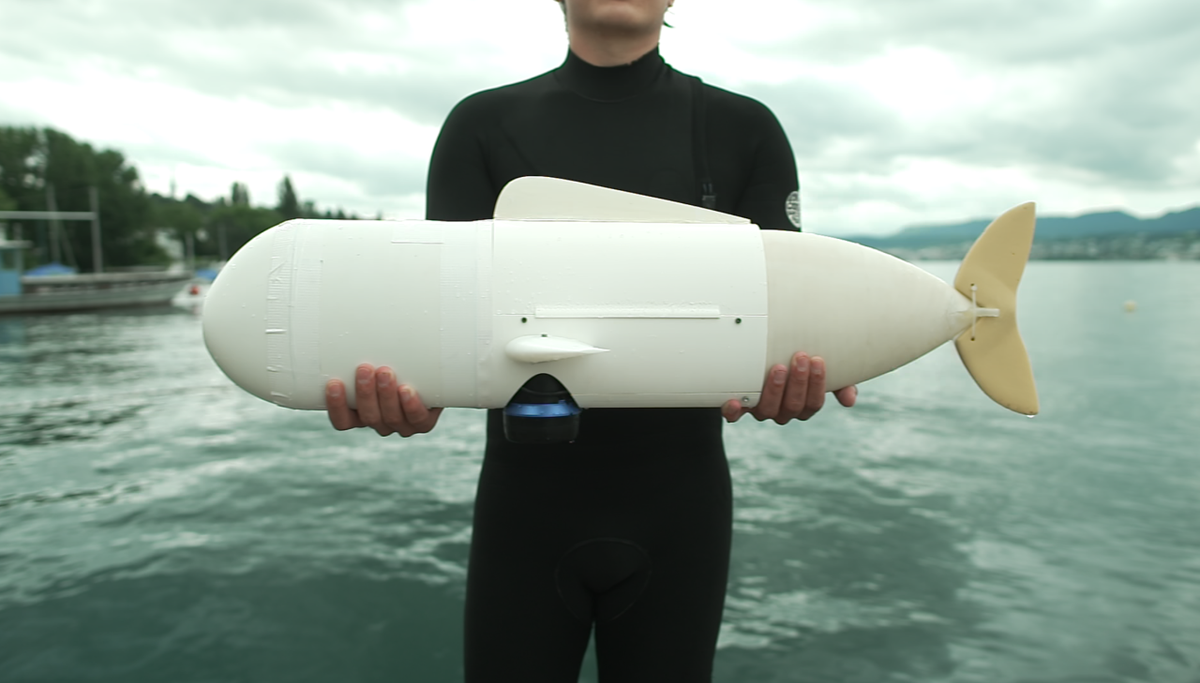 Eve được thiết kế với hình dáng giống một con cá thật, giúp nó di chuyển một cách tự nhiên và không gây xáo trộn đến môi trường sống của các loài sinh vật khác. (Ảnh:CNN)