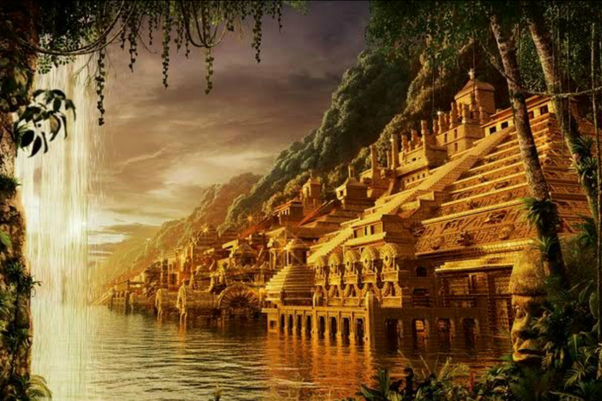 4. Kho báu của đền vàng: Truyền thuyết về El Dorado, thành phố vàng, đã lôi cuốn hàng ngàn nhà thám hiểm vào rừng rậm Nam Mỹ từ thế kỷ 16. Người ta tin rằng có một thành phố hoặc một đền thờ nơi các vị vua phủ vàng lên mình và ném vàng xuống hồ Guatavita ở Colombia như một nghi lễ. (Ảnh: Quora)