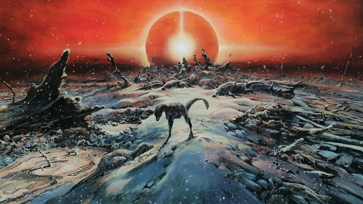 Vụ va chạm này đã gây ra một thảm họa toàn cầu, xóa sổ khoảng 75% các loài trên Trái đất, bao gồm cả khủng long. (Ảnh: Eos.org)