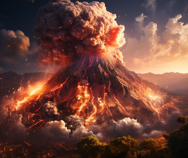 4. Mức độ vụ phun trào: Vụ phun trào được ước tính đạt mức VEI 5, nhưng thiếu dữ liệu cụ thể nên mức độ chính xác vẫn chưa rõ ràng.(Ảnh: History Skills)