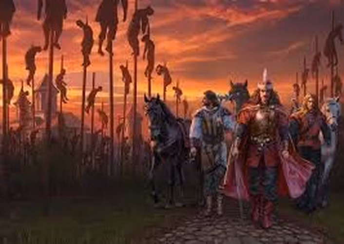 Một trong những sự kiện kinh hoàng nhất dưới triều đại của Vlad III là cuộc thảm sát tại Târgoviște vào năm 1462. Khi quân Ottoman tiến vào Wallachia, họ bị chặn đứng bởi cảnh tượng hàng chục ngàn người bị đóng cọc. Đây được cho là hành động nhằm gây sợ hãi và hoảng loạn cho kẻ thù. (Ảnh: Medium)