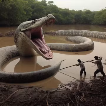 Một số báo cáo lịch sử từ các nhà thám hiểm cho thấy họ đã nhìn thấy những con trăn khổng lồ dài tới 20 mét, nhưng cho đến nay vẫn chưa có ai bắt được con trăn nào có kích thước tương tự.(Ảnh:Freepik)