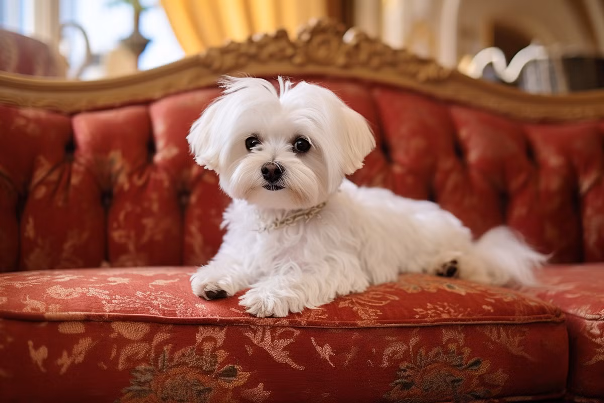 6. Chó Maltese (20-25 cm, 3-4 kg): Maltese có bộ lông trắng tinh khôi và mượt mà. Chúng vui vẻ, năng động và rất thân thiện. Maltese dễ huấn luyện và thích hợp sống trong các căn hộ nhỏ.(Ảnh: My Doodle Puppy)