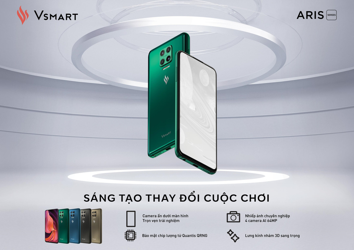 Với Aris Pro, VinSmart đã trở thành một trong số những hãng đầu tiên trên thế giới ứng dụng thành công công nghệ Camera ẩn dưới màn hình.