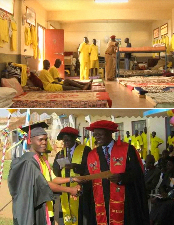 Còn ở đất nước Uganda, các tù nhân ở nhà tù Luzira sẽ phải đảm nhận nhiều trách nhiệm hơn như tham gia việc trồng trọt, thu hoạch các cây rau hay ăn quả. Ngoài ra, họ còn được khuyến khích đăng ký vào các lớp học cũng như học nghề.
