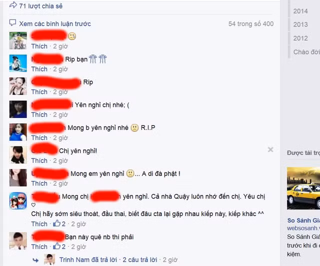 Nhiều người tỏ ra thương tiếc về cái chết của cô gái trẻ xinh đẹp của Đại học Kinh doanh và Công nghệ Hà Nội.