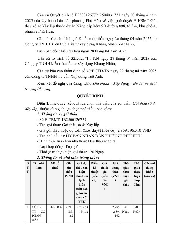 Loại cùng một đối thủ, Trường Hải trúng 2 gói thầu tại UBND phường Phú Hữu - Hình 5 Loai cung mot doi thu, Truong Hai trung 2 goi thau tai UBND phuong Phu Huu-Hinh-5