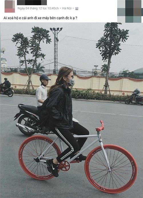 Cô gái này đã đăng ảnh lên MXH và nhờ xóa hộ người đi xe máy bên cạnh. Tuy nhiên sản phẩm nhận về thật sự khiến cô gái ngậm ngùi.