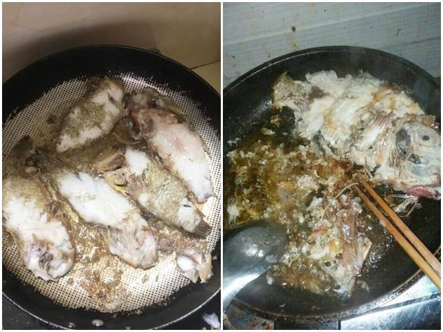 Ngoài rán cá nát nhừ, trên MXH đã xuất hiện không ít "thảm họa" rán cá khác.