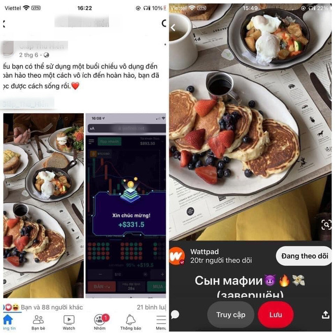 Trang cá nhân của G.T.H rất hay khoe ảnh món ăn trông vô cùng sang chảnh và đẹp mắt.