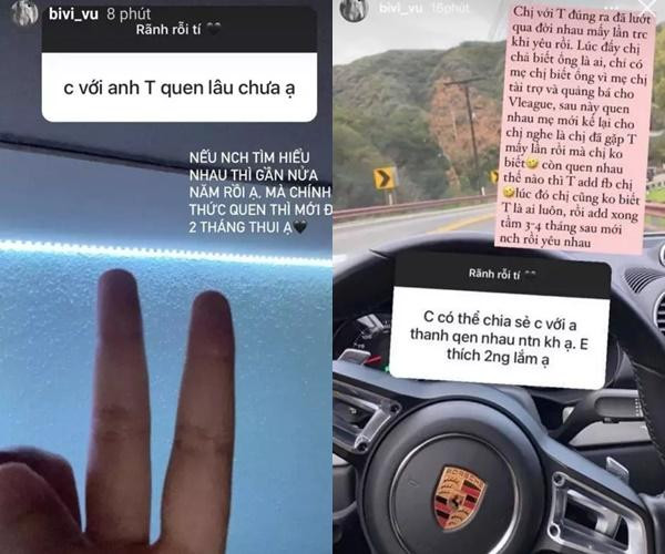 Trước đây, Bivi Vũ thoải mái chia sẻ với mọi người về chuyện tình của mình với Văn Thanh trên trang cá nhân.