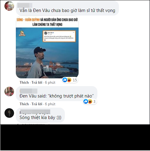 Đây có thể là sự trùng hợp thú vị, một lần nữa Đen Vâu bị gọi tên nhiệt tình và củng cố thêm cho nick name "thánh đoán đề thi Văn" được dân mạng đặt trước đó. Ảnh: Chụp màn hình