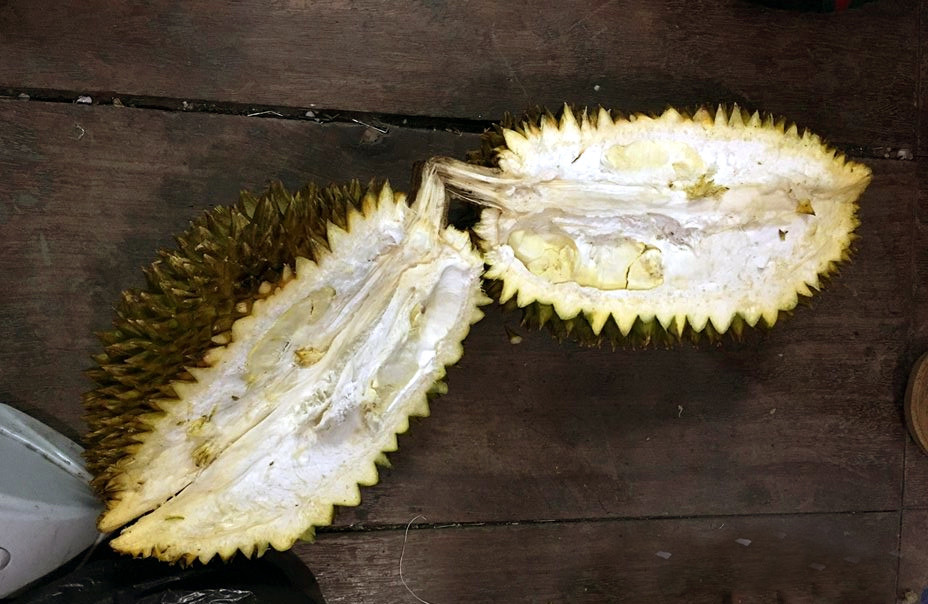 Qủa sầu riêng này tiêu biến luôn cả múi chắc hẳn là do lỗi của người bán hàng.