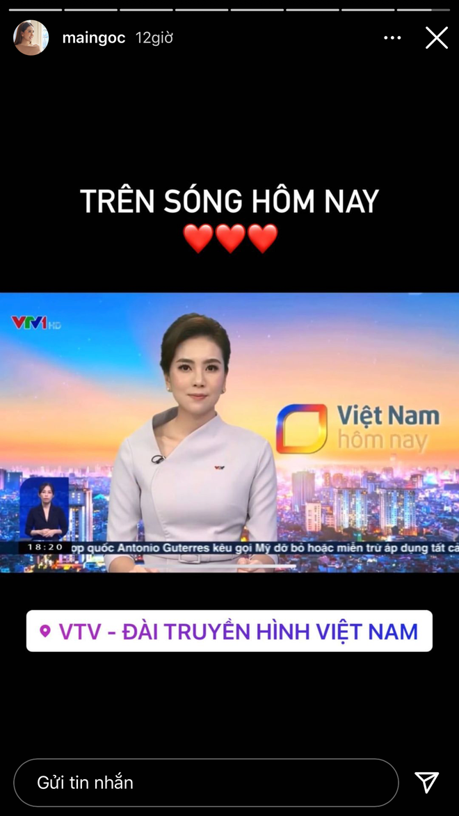 Từ hình ảnh lúc quay bản tin lẫn những câu chuyện hậu trường đều được cô kể đủ cả, khiến netizen không khỏi chú ý.