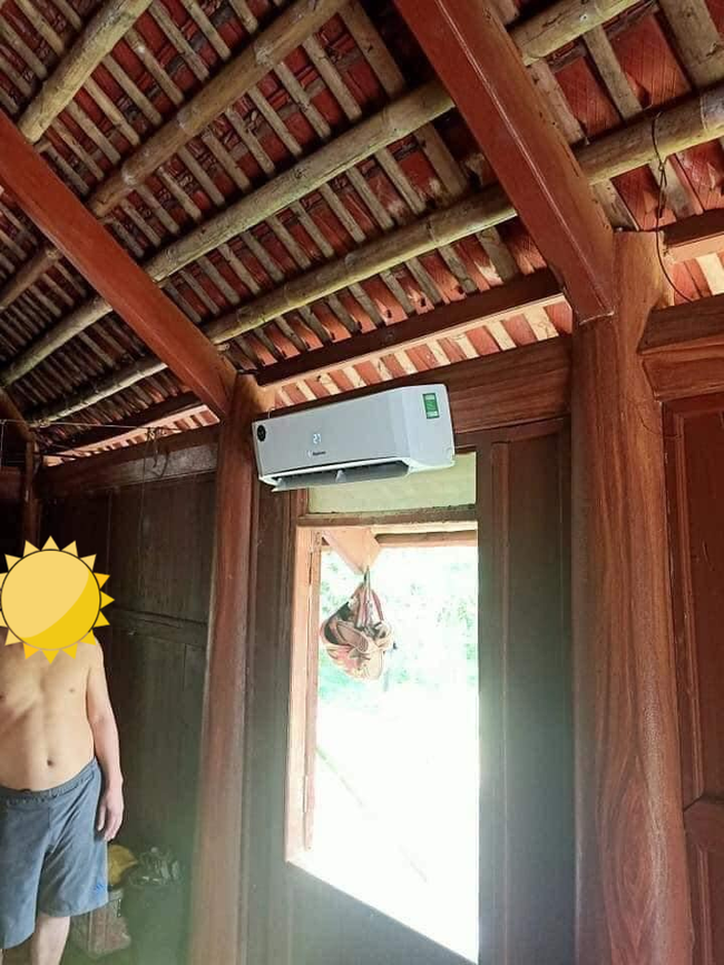 Lắp điều hòa nhưng vẫn muốn không gian thoáng đãng, gần gũi với thiên nhiên thì phải học cách làm của gia chủ này. Ảnh: Facebook