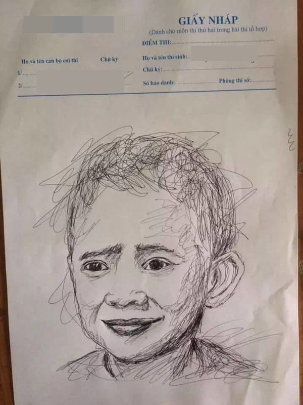 Những bức họa hóm hỉnh vừa rồi đã khẳng định đúng là "nhất quỷ, nhì ma, thứ ba học trò", ngay cả trong phòng thi vẫn thoải mái sáng tạo nghệ thuật.