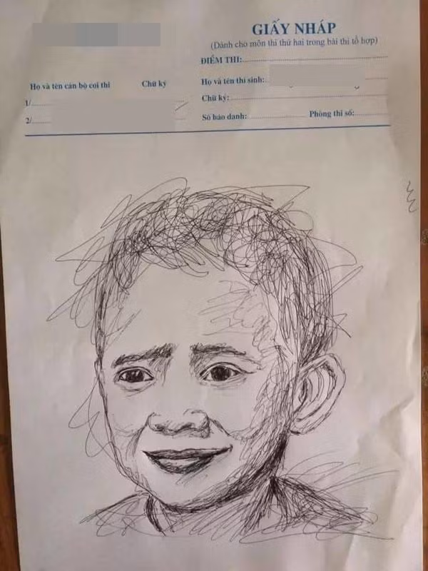 Những bức họa hóm hỉnh vừa rồi đã khẳng định đúng là "nhất quỷ, nhì ma, thứ ba học trò", ngay cả trong phòng thi vẫn thoải mái sáng tạo nghệ thuật.