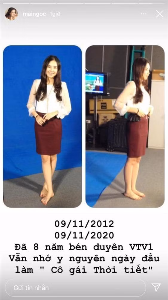 Hình ảnh Mai Ngọc thuở mới gắn bó với Đài truyền hình Việt Nam cũng được đánh giá cao.