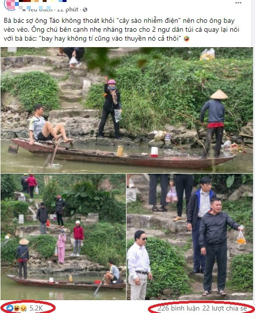 Hình ảnh phóng sinh phản cảm khác được chú ý khá nhiều chính là trong ngày ông Công ông Táo, khi người dân đưa những con cá chép vàng để thả xuống ao, hồ. Thế nhưng cư dân mạng đã ngao ngán không ít lần với những hình ảnh vô ý thức trong việc phóng sinh được chia sẻ trên mạng xã hội