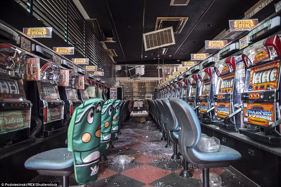 Loạt máy chơi điện tử để lại nguyên vẹn kể từ năm 2011. Ảnh Daily Mail