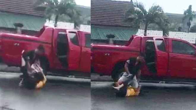 Được biết, Nguyễn Chiến Thắng từng là cán bộ Đội điều tra tổng hợp, Công an huyện Kỳ Anh, đã ra khỏi ngành từ năm 2016. (Ảnh cắt từ clip)