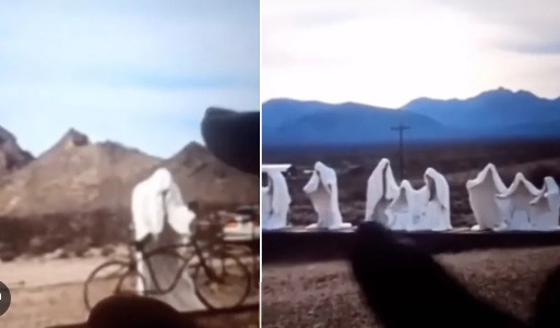 Sau khi bị bỏ hoang, thị trấn Rhyolite trở nên vắng vẻ, tĩnh mịch đến rùng rợn. Jason Cline, Tiktoker người Mỹ có gần 4 triệu lượt theo dõi, đã dùng Google Earth và phát hiện ra những điều kỳ quái tại nơi đây.