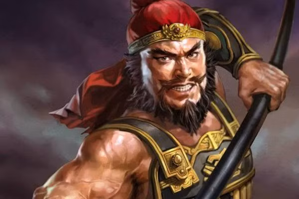 Trong tiểu thuyết "Tam quốc diễn nghĩa", Trương Phi được mô tả đã cùng Lưu Bị và Quan Vũ kết bái huynh đệ ở vườn đào. Với võ nghệ cao cường, ông đã dốc sức phò tá Lưu Bị lập nên nhà Thục. Võ tướng này được mô tả "cao tám thước, đầu báo, mắt trợn tròn, râu hùm vểnh ngược, hàm én".