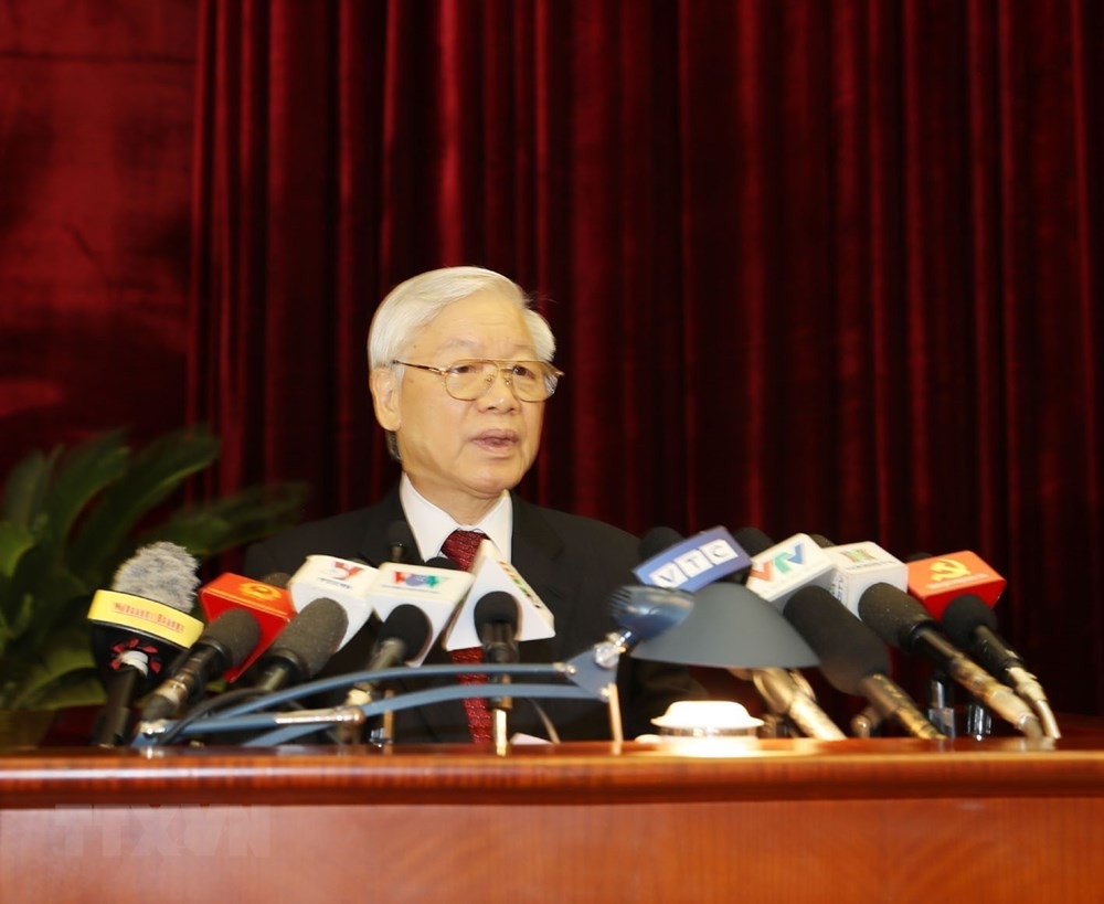 Tổng Bí thư Nguyễn Phú Trọng phát biểu khai mạc Hội nghị.