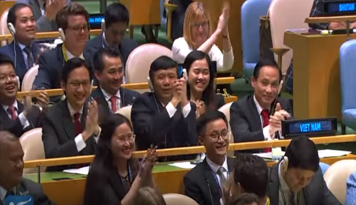 Hội đồng Bảo an được xem là cơ quan quan trọng nhất trong hoạt động của Liên Hợp Quốc. Việc Việt Nam được chọn làm ứng viên duy nhất đại diện 54 nước Châu Á - Thái Bình Dương lần này cho thấy các nước đánh giá cao vai trò và năng lực của Việt Nam. Ảnh chụp màn hình.