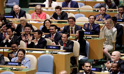 Ngoài Việt Nam, 4 nước khác được bầu vào ghế Ủy viên không thường trực Hội đồng Bảo an Liên Hợp Quốc là Niger, Tunisia, Saint Vincent và Grenadines, và Estonia. Ảnh: THX.