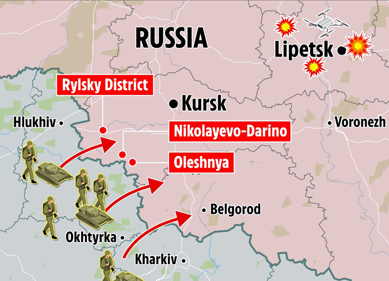 Tại Nikolayevo, vì đây là một ngôi làng nằm gần biên giới, viện binh Ukraine có thể vượt qua biên giới để tấn công bất cứ lúc nào, khiến ngôi làng trở thành một trong những địa điểm khó kiểm soát nhất, và hai bên đã liên tục giành giật vị trí này. Ảnh: X.
