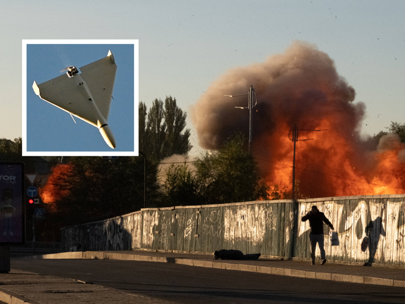 Theo tờ RBC-Ukraine, vào rạng sáng ngày 29/11, Quân đội Nga đã tiếp tục phóng 132 máy bay không người lái Shahed về phía toàn lãnh thổ Ukraine. Từ ngày 25/11 đến nay, Nga đã phóng tổng cộng 651 máy bay không người lái Shahed và hàng trăm tên lửa các loại để tấn công các cơ sở năng lượng của Ukraine. Ảnh: Newsweek.