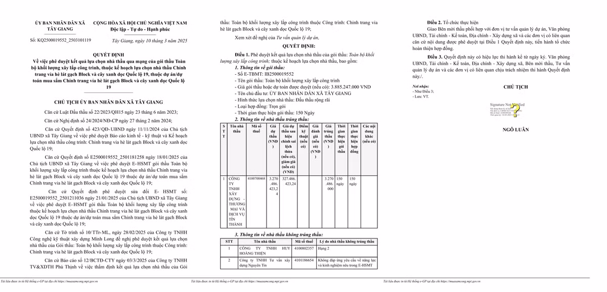 Binh Dinh: Vuot 2 doi thu, Cty Tin Thanh trung goi chinh trang via he