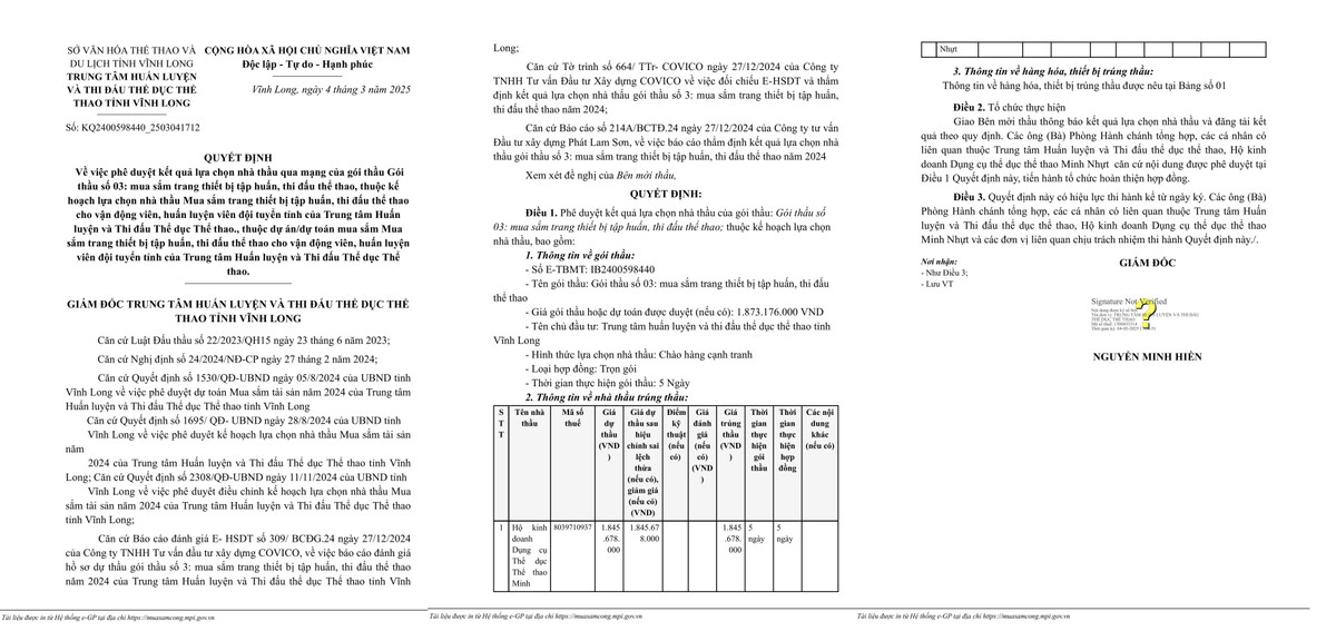 Vĩnh Long: Gói cung cấp trang thiết bị tập huấn, thi đấu thể thao về tay Minh Nhựt Vinh Long: Goi cung cap trang thiet bi tap huan, thi dau the thao ve tay Minh Nhut
