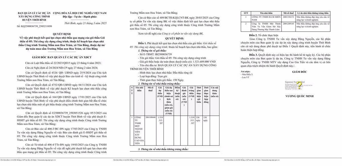 Ca Mau: 2 goi thau xay dung tai Thoi Binh ve tay Cty Cao Gia Tien-Hinh-2