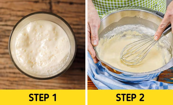 Sữa: Sữa hết hạn có thể dùng để làm mặt nạ dưỡng da. Tuy chúng có mùi không dễ chịu nhưng axit lactic trong sữa giúp làm sạch sâu và dưỡng ẩm da hiệu quả.