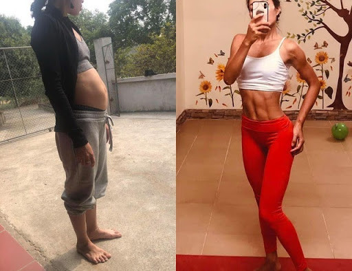 Ít ai biết rằng, trước khi trở thành HLV yoga, chị Vi Salano từng bị liệt nửa người. Gia cảnh khó khăn, chị phải vay mượn bạn bè từng đồng để chữa trị. Ảnh trước và sau khi chị đến với môn yoga.