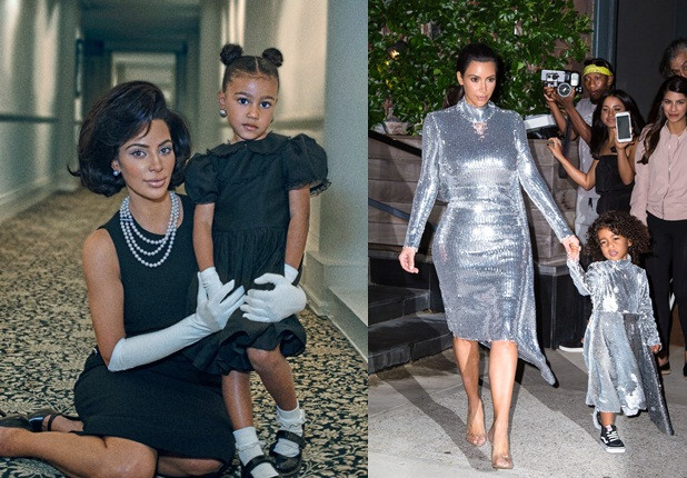 Kim Kardashian và North West trở thành tâm điểm của sự chú ý khi diện đồ đôi tại nhiều sự kiện.