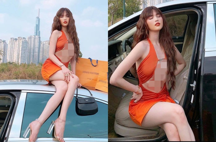 Thời gian gần đây, nhiều sao Việt chuyển qua xu hướng đầm khoét bụng để lộ chân ngực. Trang phục này giúp họ khoe thân hình quyến rũ và vòng một căng tròn.