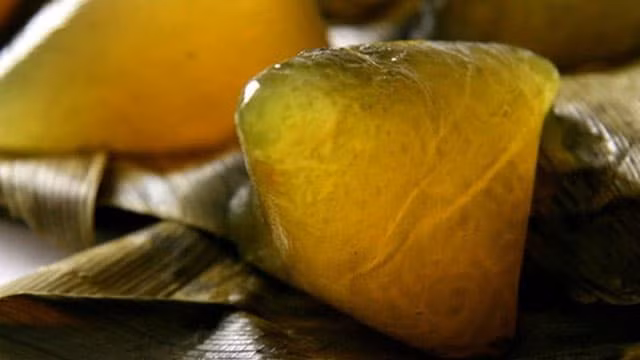 3. Bánh gio Tây Đình: Đây là đặc sản vang tiếng khắp vùng của làng Tây Đình, xã Tam Hợp, huyện Bình Xuyên, Vĩnh Phúc. Khác với bánh gio của những vùng miền khác, bánh gio Tây Đình có màu vàng nâu quyến rũ, có vị thanh mát, dễ ăn.