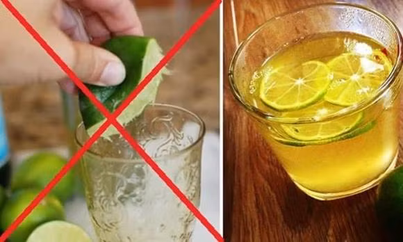 Vắt chanh lấy nước bỏ vỏ: Một sai lầm phổ biến khi uống nước chanh mà hầu hết mọi người đều mắc phải là vứt bỏ vỏ. Thực tế, vỏ chanh là một trong những phần bổ dưỡng nhất của toàn bộ loại quả này. Thay vì bỏ vỏ chanh, hãy thái lát chanh hoặc dùng máy sinh tố để nghiền cả quả khi pha chế.