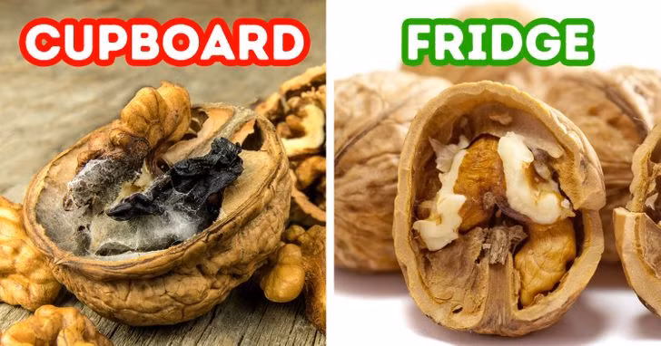 Các loại hạt: Sau khi chúng ta mở một túi các loại hạt, tốt nhất nên cho chúng vào hộp kín để bảo quản trong tủ lạnh; bằng cách này, các loại hạt sẽ tươi lâu hơn. Ngoài ra, chúng ta nên nhớ rằng các loại hạt không ướp muối sẽ tươi hơn các loại hạt tẩm muối.