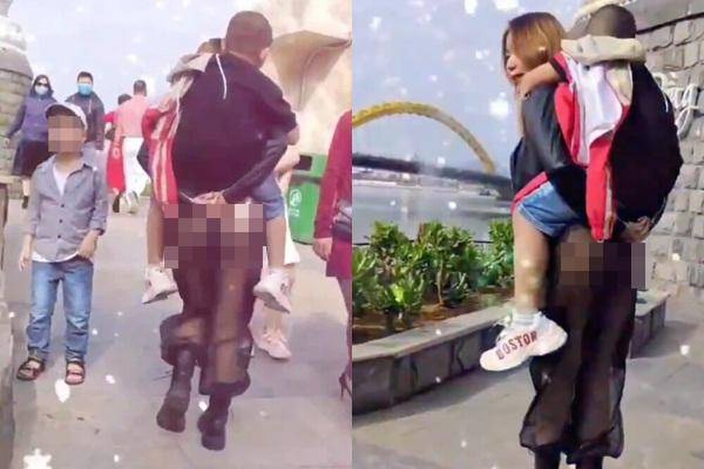 Thời gian gần đây, người phụ nữ L.B.C liên tục gây tranh cãi khi xuất hiện với thời trang hở hang táo bạo. Mới đây nhất, L.B.C lại gây chú ý với đoạn clip cõng con trai rong chơi trong chiếc quần xuyên thấu lộ vòng 3 phản cảm.