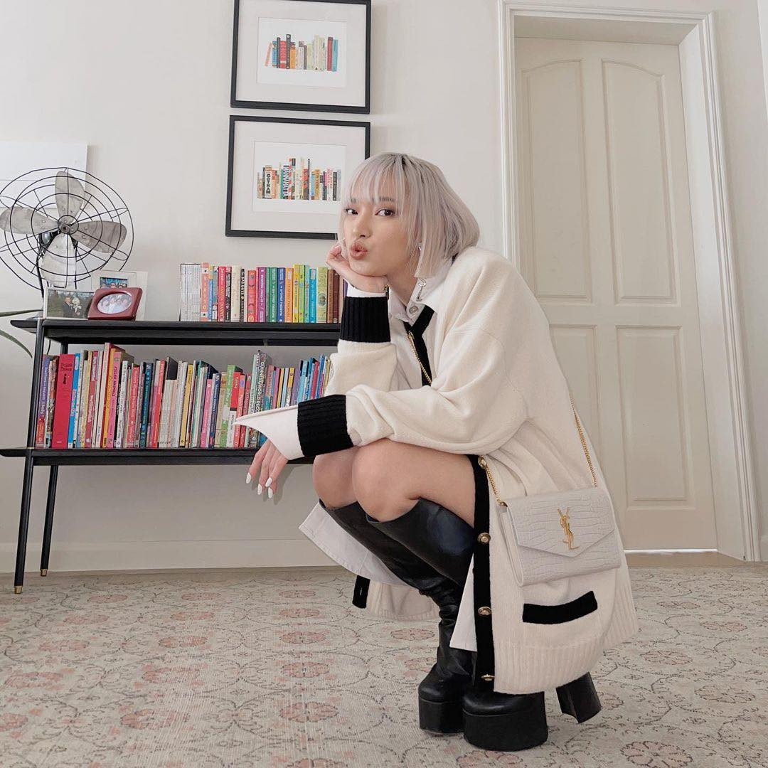 Cô nàng hot girl tuổi Sửu Châu Bùi ngày càng chứng tỏ được gu thời trang cá tính và cực chất.