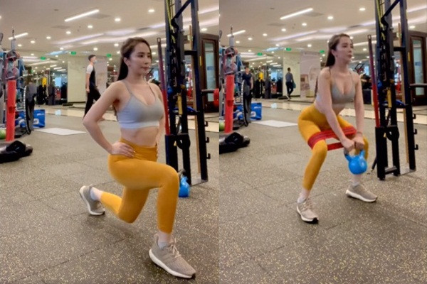 Sau kỳ nghỉ Tết ăn nhiều tích mỡ, nữ diễn viên Quỳnh Nga hướng dẫn mọi người các bài tập săn chắc vòng 3, thon gọn vòng 2.