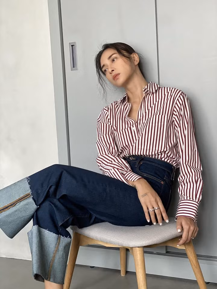 Gu thời trang tinh tế cùng gương mặt “không tuổi” đã giúp Ngô Thanh Vân ăn gian tuổi tuyệt đối.