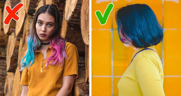 Tóc nhuộm nhúng dip dye: Tóc nhuộm nhúng phá cách chính thức đã lỗi mốt. Nếu yêu thích màu nhuộm sáng, bạn có thể chọn những màu mang sắc xanh thẫm như xanh tím hay xanh than. Ảnh: BS.