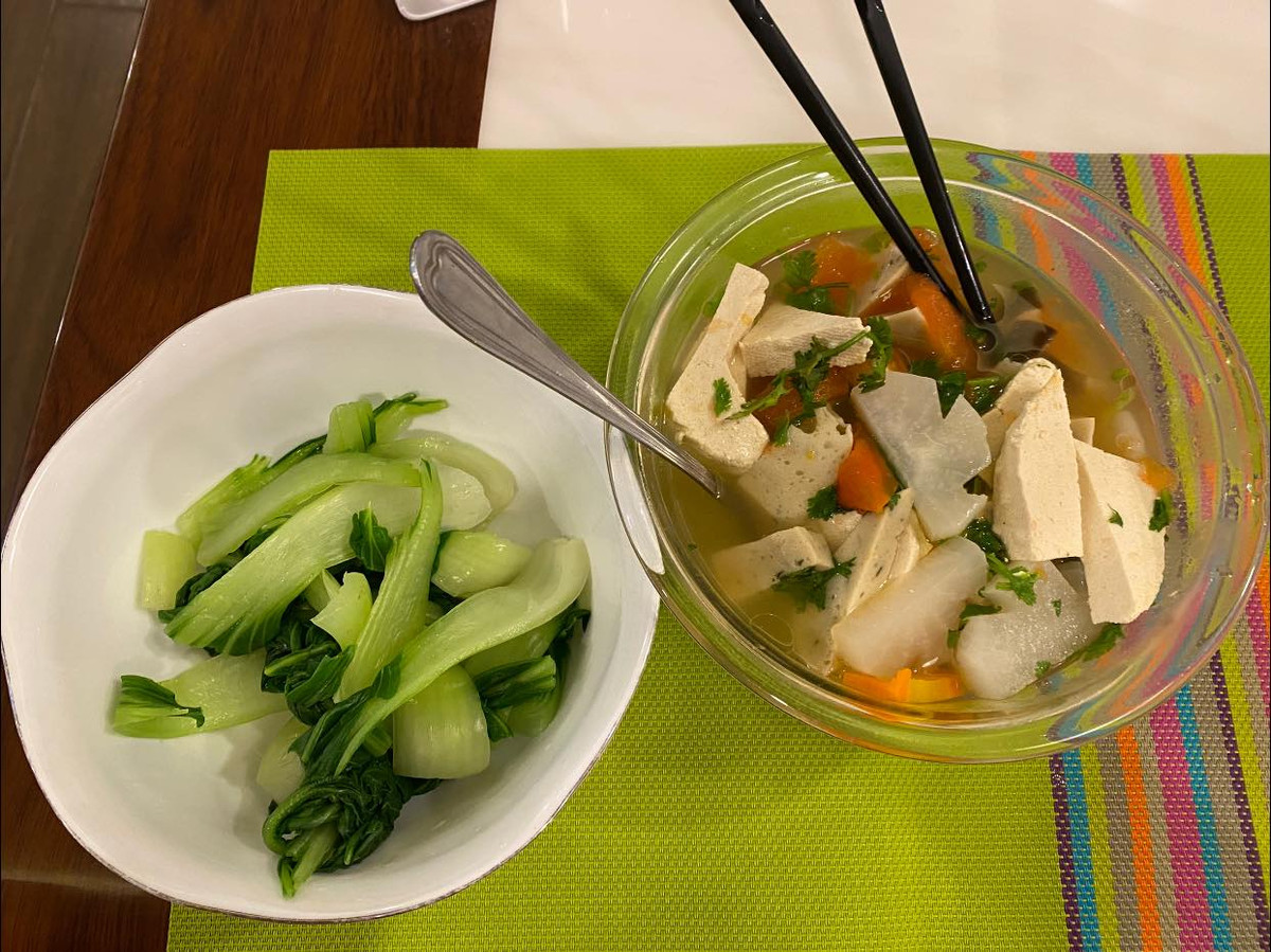 Thực đơn chay của Võ Hạ Trâm toàn những nguyên liệu quen thuộc như nấm, đậu hũ, rau củ... nhưng được biến tấu linh hoạt.